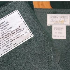 Hobby Horse L Green Ultrasuede Show Chaps